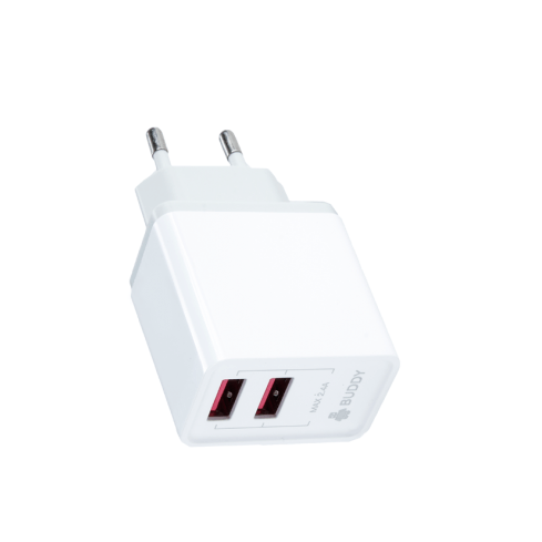Buddy Home Double Port 2.4A Fast Charger + Micro-USB Cable - MoreShopping - Chargers - Buddy