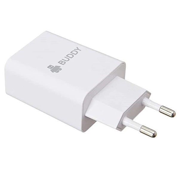 Buddy BU-H4 Home Charger QC3 0 Fast- 18W 3A Type- C Cable - White - MoreShopping - Chargers - Buddy