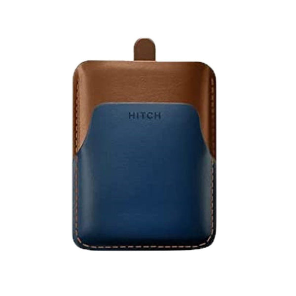 HITCH pull-Up Card Holder -Natural Genuine Leather - Havan/Navy - MoreShopping - Wallets - Hitch