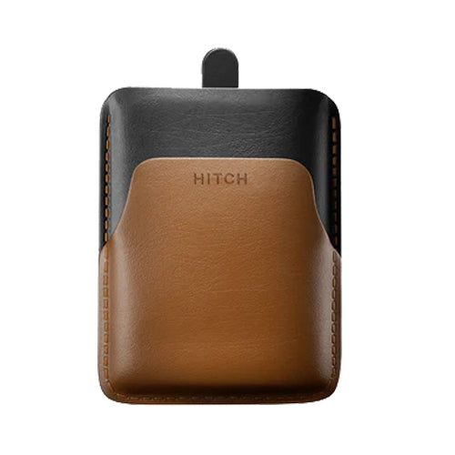 HITCH Pull-Up Natural Genuine Leather Card-holder - Havan/Black