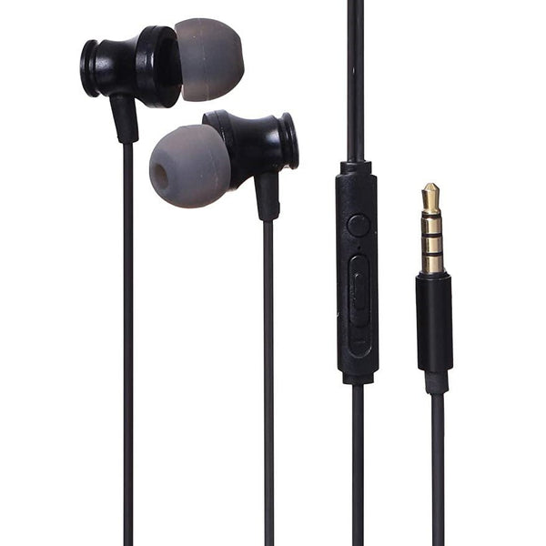 XO S20 Wired Control Sports Earphone, 3.5 mm - Black - MoreShopping - Wired Headphones - XO