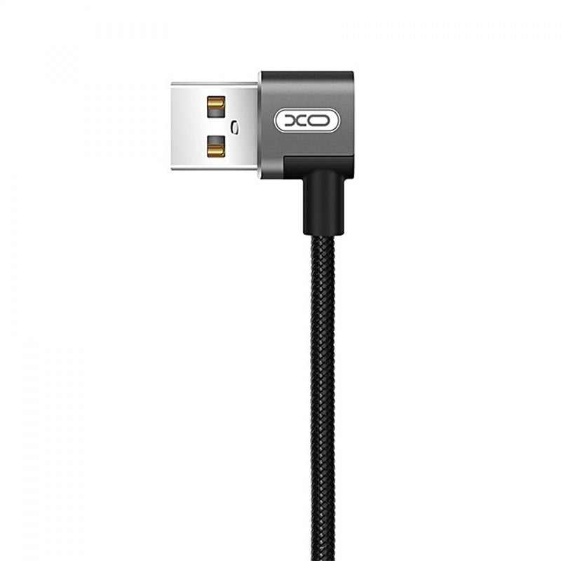 XO NB31 Micro USB Elbow Alloy 2.4A Cable - Black - MoreShopping - Mobile Cables - XO