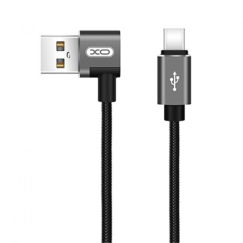 XO NB31 Micro USB Elbow Alloy 2.4A Cable - Black - MoreShopping - Mobile Cables - XO