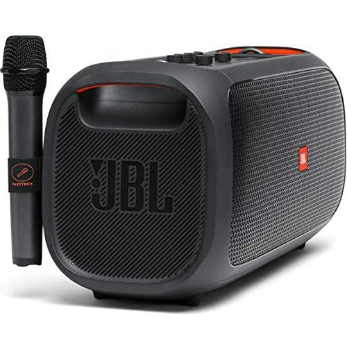 JBL PartyBox On-The-Go Portable Party speaker with built in lights and wireless mic - Black - MoreShopping - Bluetooth Speakers - JBL