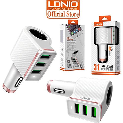 LDNIO CM12 4.2A Auto-ID 3 Tri Triple USB Port Car Charger - MoreShopping - Chargers - Ldnio