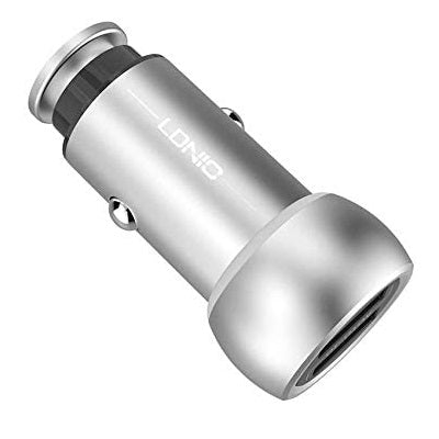 Ldnio C401 Dual USB Port Car Charger With Lighting Cable - Grey - MoreShopping - Chargers - Ldnio