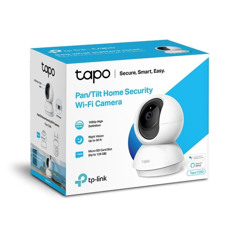 TP-LINK Tapo C200 Wi-Fi IP CCTV Camera 1920 x 1080 - White - MoreShopping - Smart Cam - TP-LINK