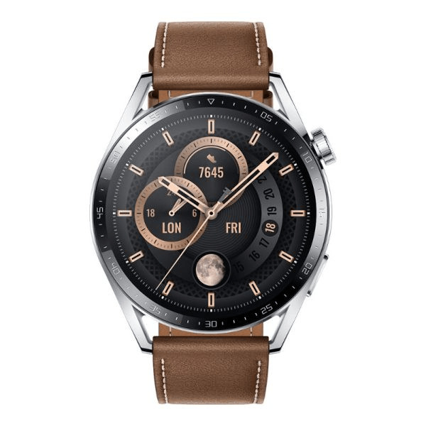 Huawei Watch GT 3 46mm Classic Edition with Leather Strap - Brown - MoreShopping - Smart Watches - Huawei