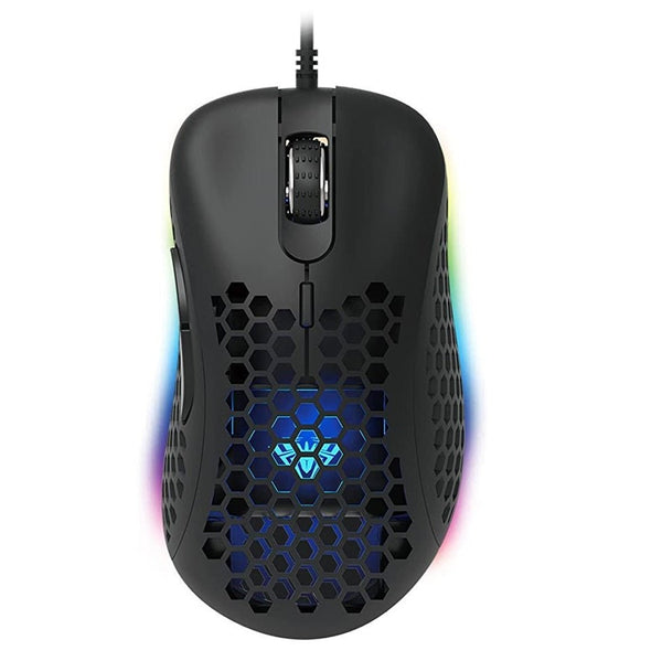 Aula F810 RGB Gaming Mouse - 6400 Dpi Optical Sensor - Lightweight Honeycomb Shell Design - Programmable 7 Buttons - Black - MoreShopping - Gaming Mouses - Aula