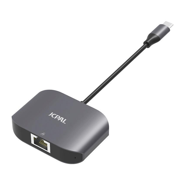 Jcpal Linx Usb-C To Gigabit Ethernet Adapter With Usb Port - Grey - MoreShopping - Network Cables - Jcpal