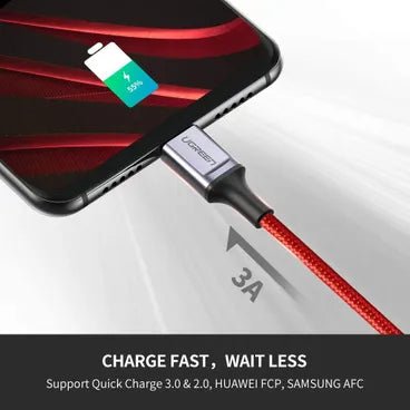 Ugreen USB-A 2.0 To USB-C 6A cable 1m - Red - MoreShopping - Mobile Cables - Ugreen