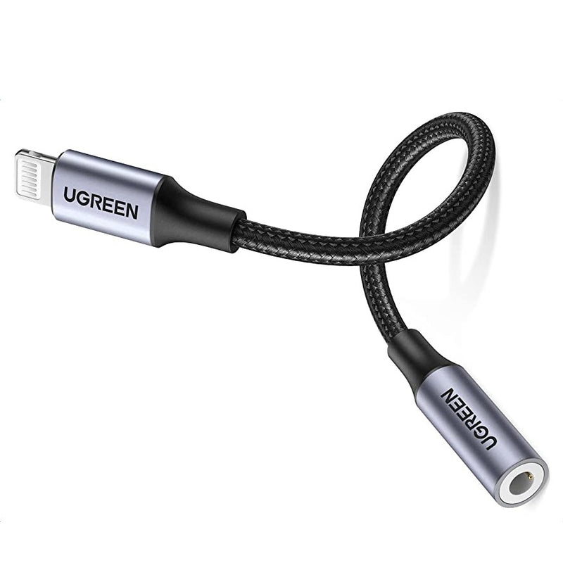 Ugreen Lightning M/F Round Cable Aluminium Shell With Braided 10Cm Black - MoreShopping - Mobile Cables - Ugreen