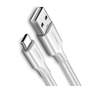 Ugreen USB-A 3.0 to USB-C Cable Nickel Plating Aluminum Braid 1m - White - MoreShopping - Mobile Cables - Ugreen