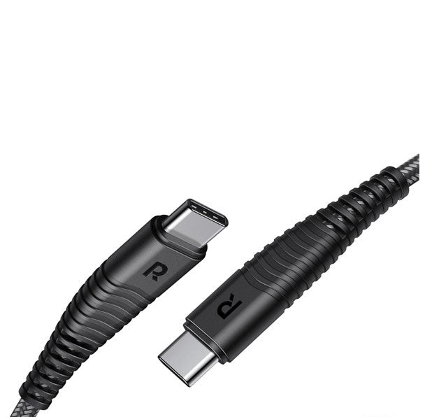 RAVPower Nylon Braided Type-C to Type-C Cable RP-CB047 (1m/3.3ft) – Black - MoreShopping - Mobile Cables - Ravpower