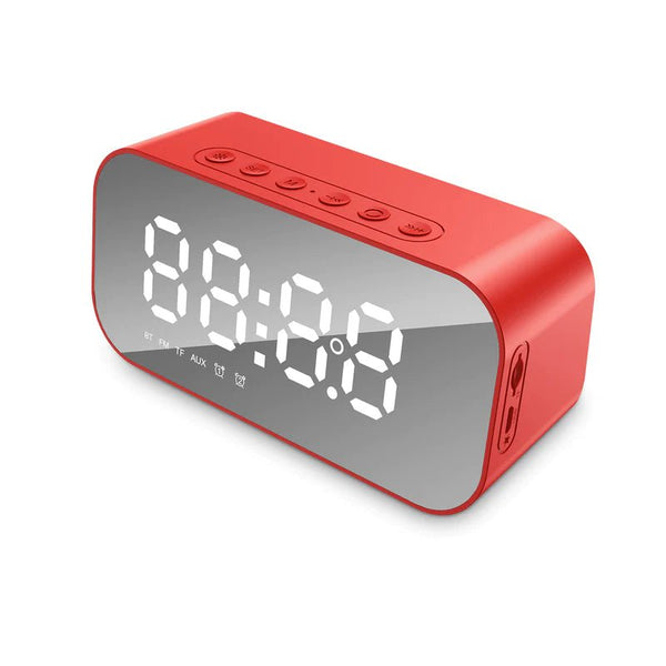 Havit MX701 Mirror Alarm Clock Bluetooth Speaker and FM Radio - RED - MoreShopping - Smart Home - Havit