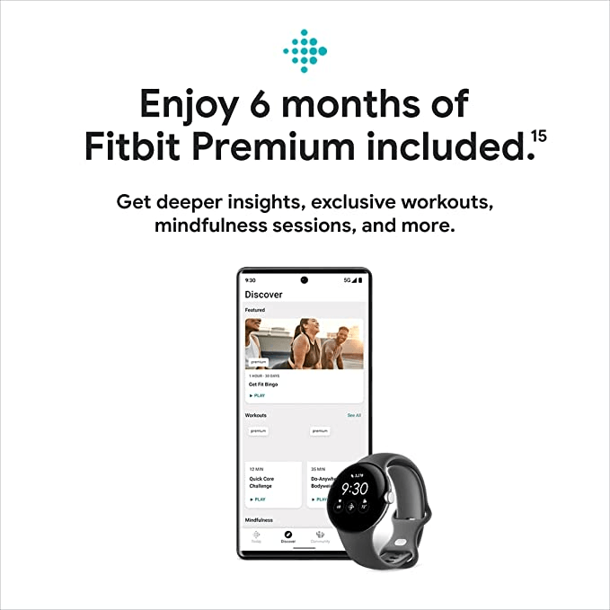Google Pixel Watch LTE with/avec fitbit - Black - MoreShopping - Smart Watches - Google