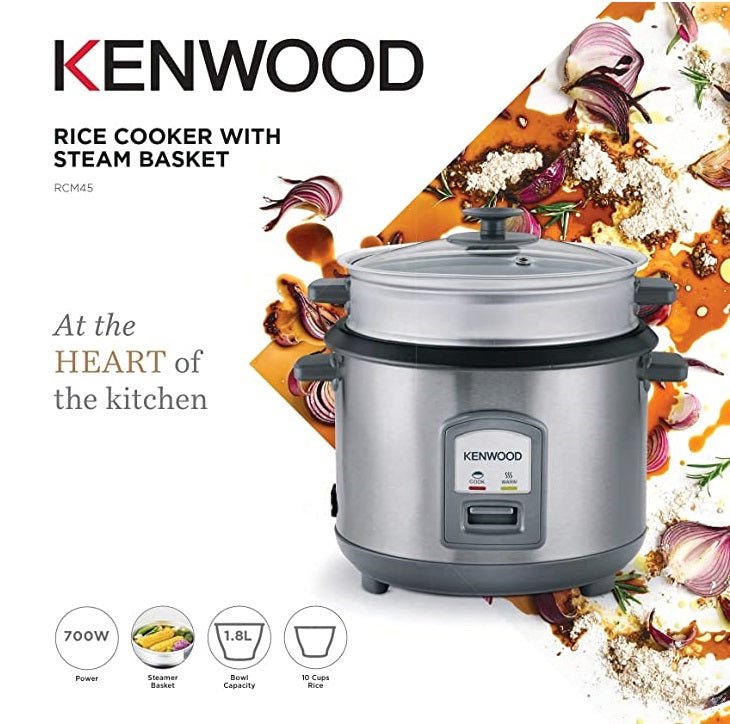 Kenwood RCM45.000SS Rice Cooker 1.8L - Silver - MoreShopping - Home Appliance - Kenwood