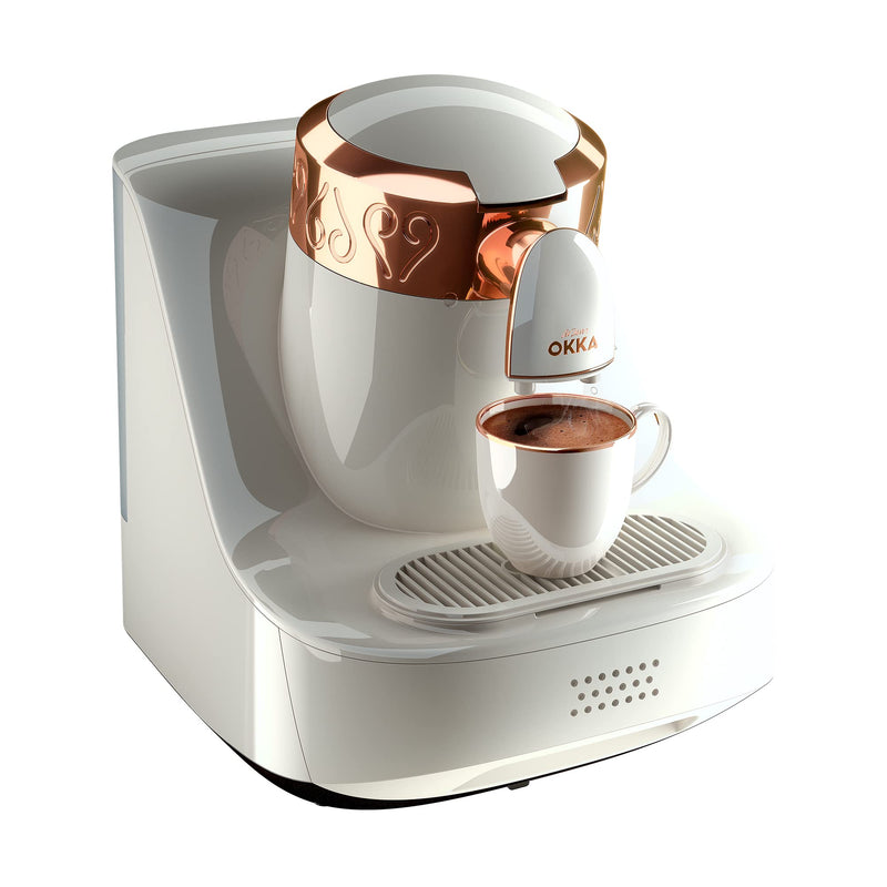 Arzum Okka Turkish Coffee Machine - White/Bronze - MoreShopping - Coffee Machines - Arzum