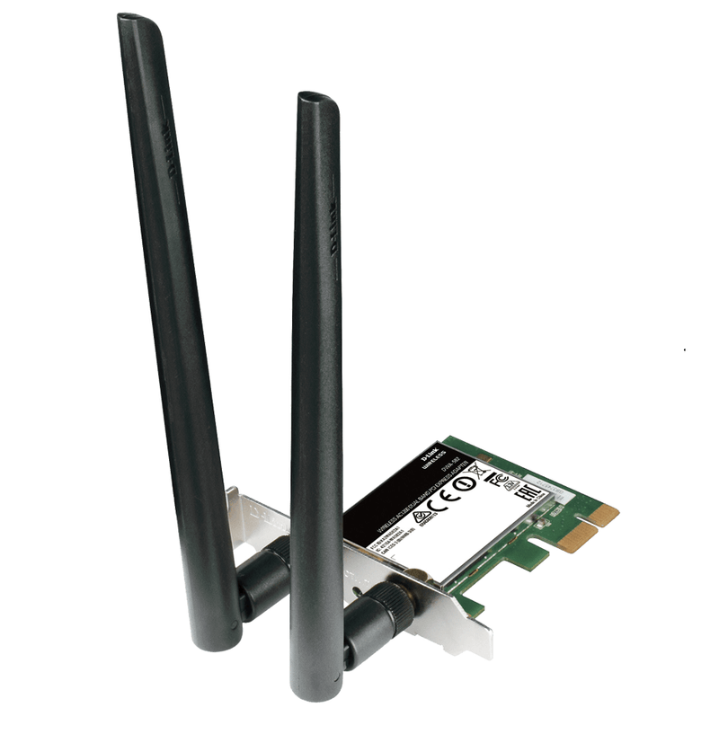D-Link DWA-582 High-Gain Wi-Fi AC1200 PCIe Wireless Adapter with 2 External Antennas - Black - MoreShopping - Routers - D-Link