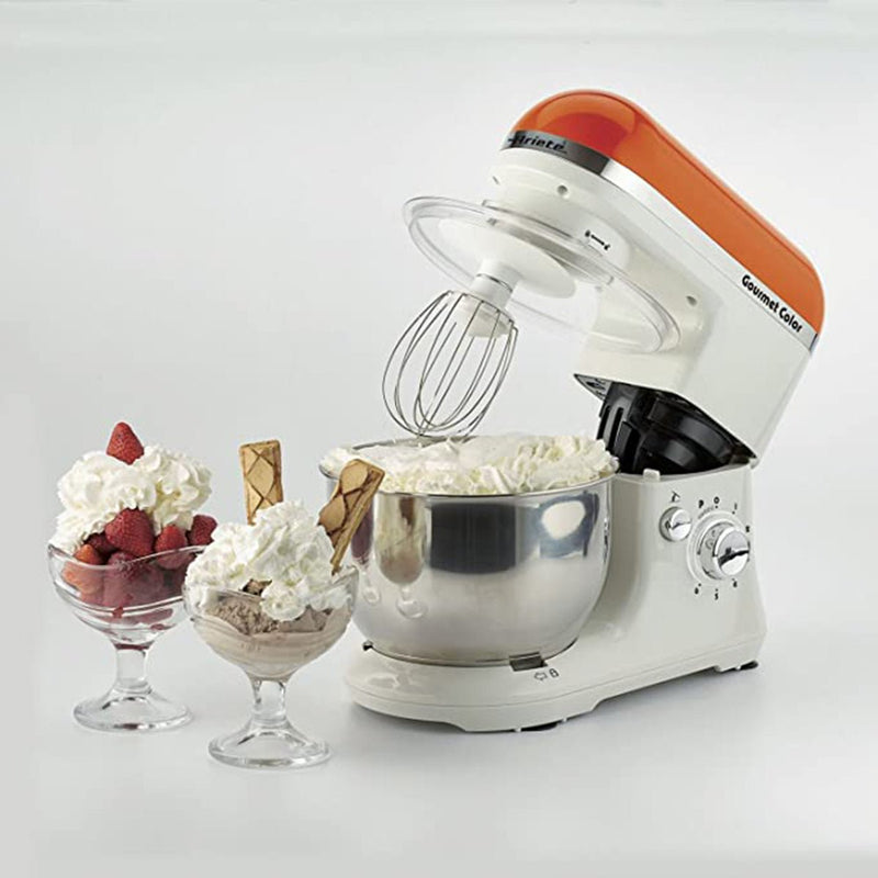 Ariete Gourmet Stand Mixer Impastatrice multifunzionale 1000 Watt, 4 Liter - Orange - MoreShopping - Kitchen Appliance - Ariete