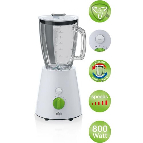 Braun TributeCollection Jug Blender 800 Watt - White - MoreShopping - Kitchen Appliance - Braun