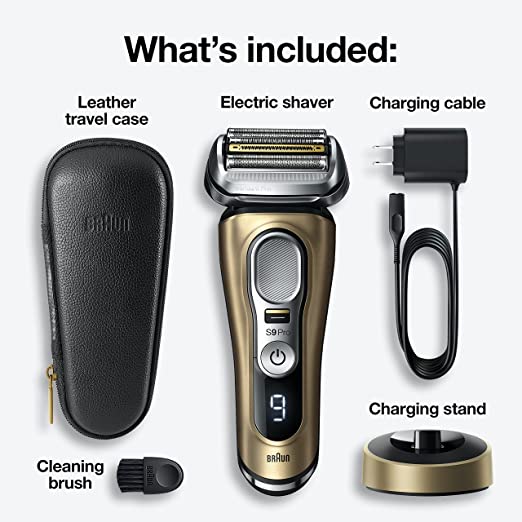 Braun Series 9 Pro Best Shave 4+1 ProHead with ProLift Trimmer & Charging Stand - Gold - MoreShopping - Men's Personal Care - Braun