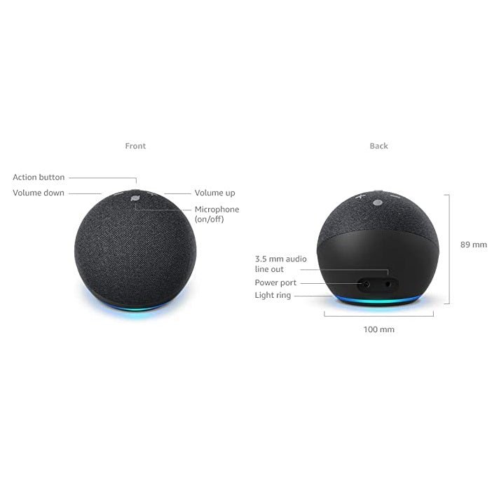 Amazon Echo Dot (4th Gen) Smart Speaker with Alexa - Black - MoreShopping - Bluetooth Speakers - Amazon