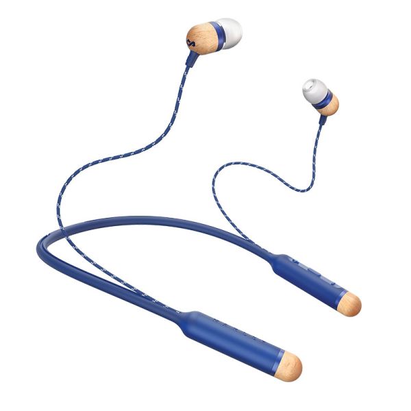 Marley CT3317 Smile Jamaica Wireless: Wireless Neckband Earphones with Microphone - Blue - MoreShopping - Bluetooth Headphones - Marley