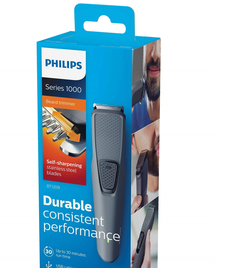 Philips Beardtrimmer Series 1000 bt1209/15 Hair Clipper Shaver (3.2 cm) - Grey - MoreShopping - Men's Personal Care - Philips