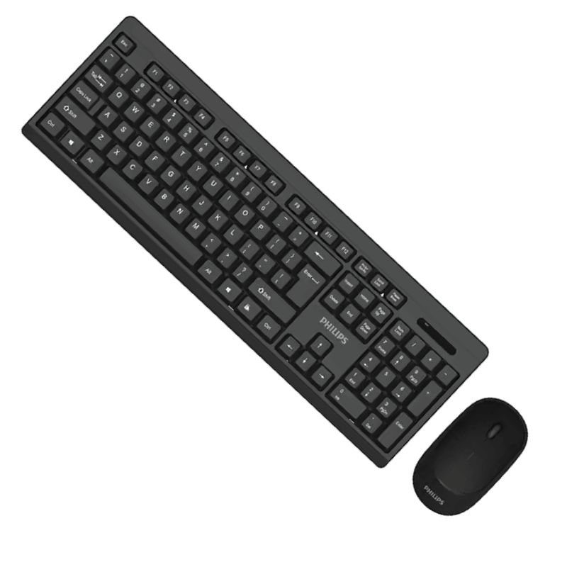 PHILIPS Wireless Keyboard And Mouse Combo - Black - MoreShopping - PC Mouse Compo - Philips