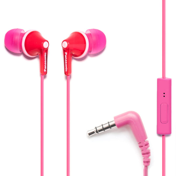 Panasonic RP-TCM125 ErgoFit In-Ear Wired Headphones with Mic - Pink - MoreShopping - Wired Headphones - Panasonic