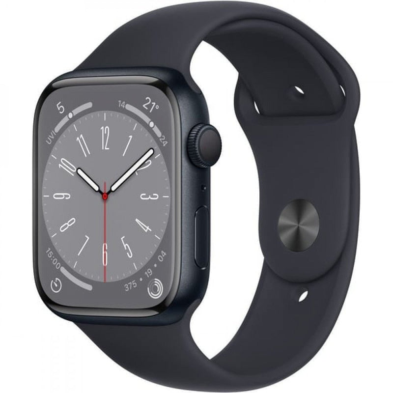 Apple Watch Series 8 GPS 45mm Aluminium Case With Sport Band - Black - MoreShopping - Smart Watches - Apple