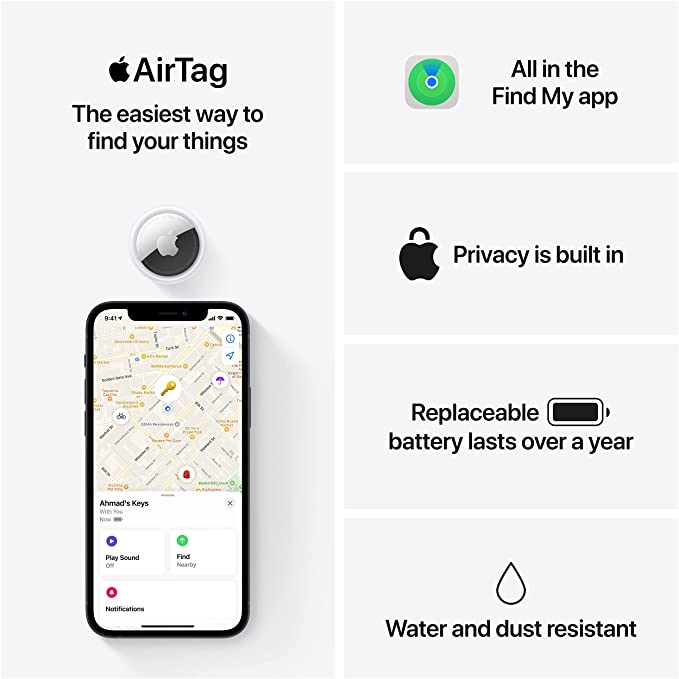 Apple AirTag 4 Pack - White - MoreShopping - Mobile Other Accessories - Apple