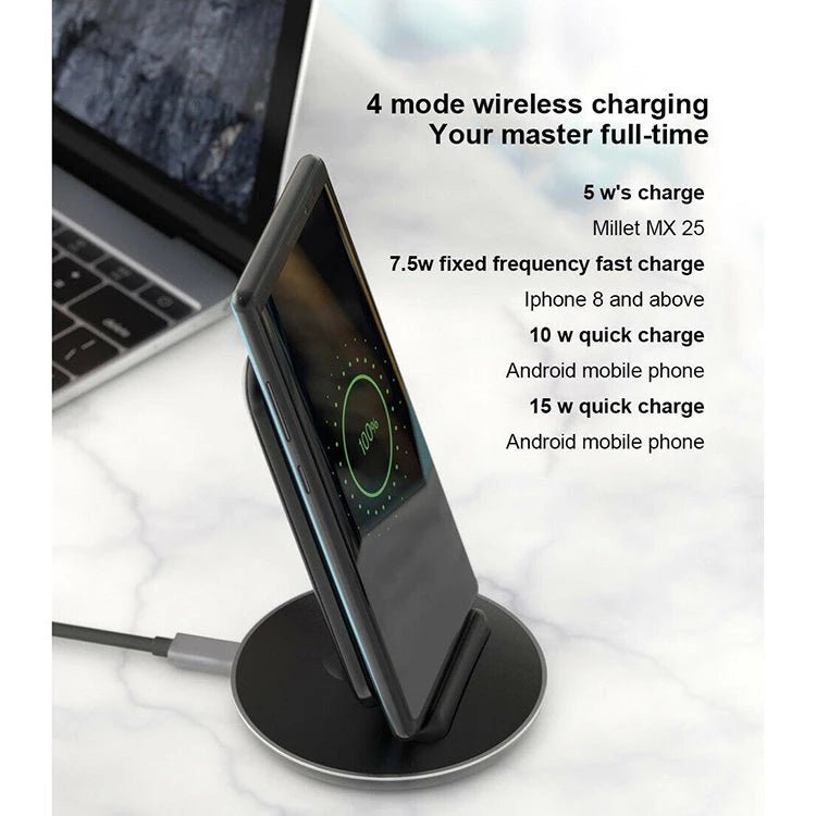 MOMAX Q.Dock 5 15W Vertical Fast Wireless Charging Dock Supports Mobile Phone Vertical/Landscape Charging UD9 - Black - MoreShopping - Wireless Chargers - Momax