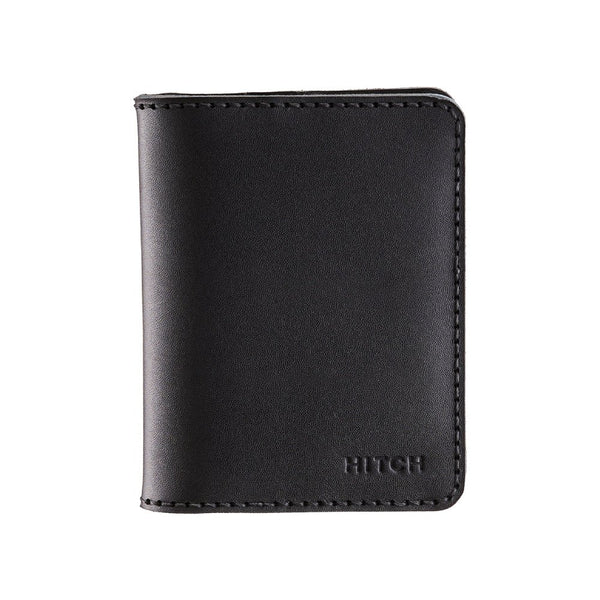 Hitch Bifold Card Wallet (Upgraded)- Handmade Natural Genuine Leather - Black - MoreShopping - Wallets - Hitch