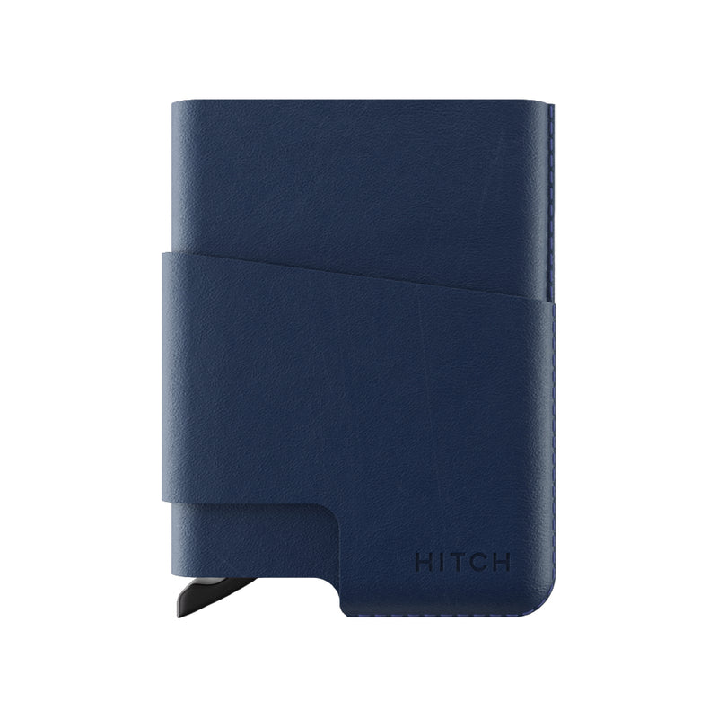 HITCH CUT-OUT Cardholder - RFID Block Featured - Handmade Natural Genuine Leather - Navy - MoreShopping - Wallets - Hitch