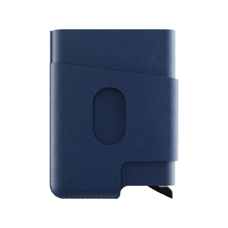 HITCH CUT-OUT Cardholder - RFID Block Featured - Handmade Natural Genuine Leather - Navy - MoreShopping - Wallets - Hitch