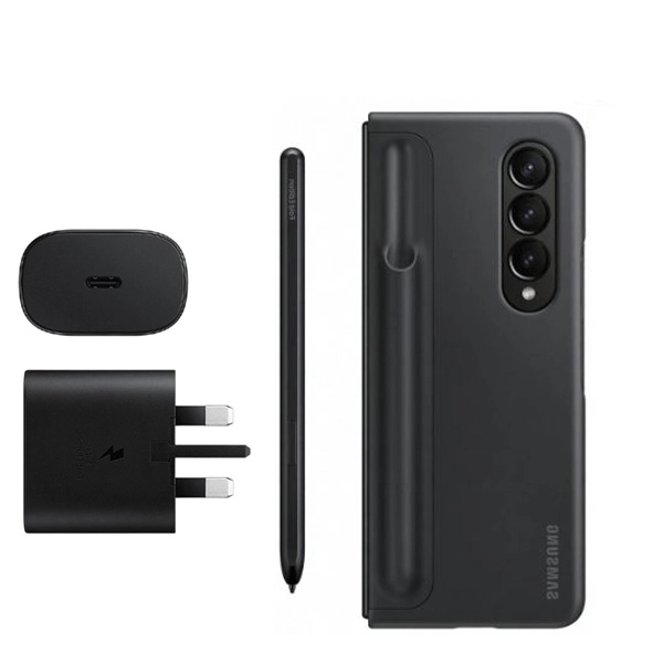 Samsung Note Package (Standing Cover with S Pen & 25W Super Fast Charger) for Galaxy Z Fold 4 - Black - MoreShopping - Covers & Cases - Samsung