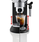 Delonghi Dedica Style Pump Espresso Coffee Machine, 15 Bar, EC 685.BK - Black - MoreShopping - Coffee Machines - Delonghi