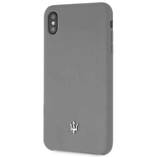 Maserati Granlusso Silicone Case for iPhone Xs Max - Grey - MoreShopping - Covers & Cases - Maserati