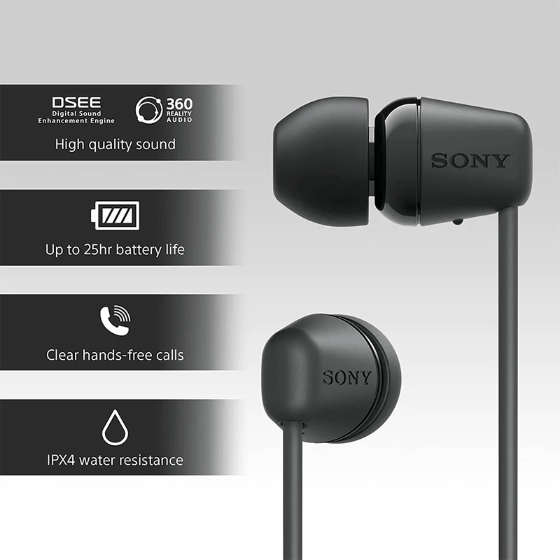 SONY WI-C100 BLACK - ヘッドフォン