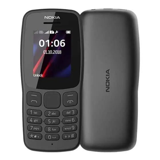 Nokia 106 Dual SIM, 15.7hrs/21.9 Battery life, LED Torch, FM Radio - Dark Gray - MoreShopping - Feature Phone Nokia - Nokia