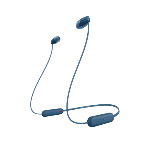 Sony WI-C100 Wireless in-Ear Bluetooth Headphones with Built-in Microphone - Blue - MoreShopping - Bluetooth Headphones - Sony