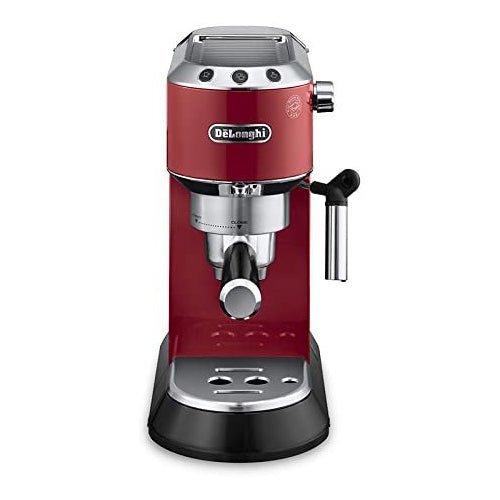 Delonghi Dedica Style Pump Espresso Coffee Machine, 15 Bar, EC 685.R - Red - MoreShopping - Coffee Machines - Delonghi