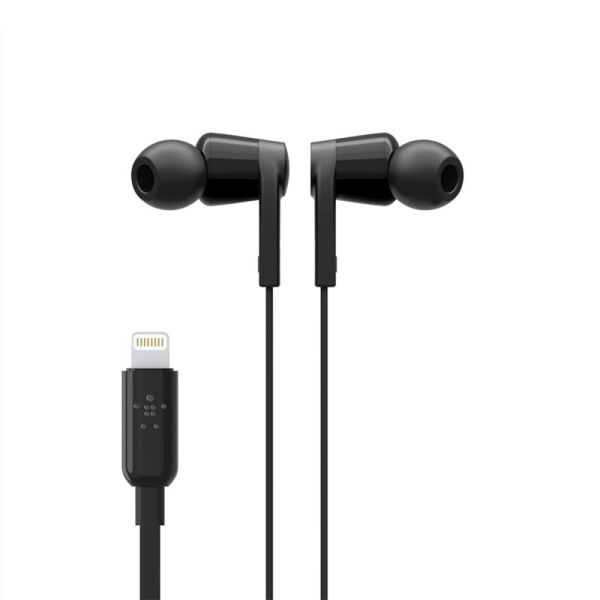 Belkin G3H0001BTWHT Headphones with Lightning Connector - Black - MoreShopping - Wired Headphones - Belkin