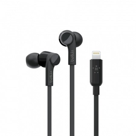 Belkin G3H0001BTWHT Headphones with Lightning Connector - Black - MoreShopping - Wired Headphones - Belkin