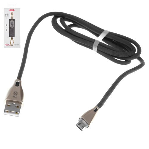 XO USB Data Cable NB25, USB type-A, micro USB type-B, 100 cm - Black - MoreShopping - Mobile Cables - XO