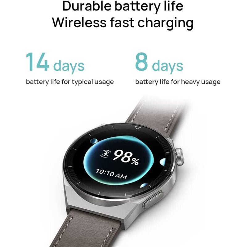 HUAWEI Watch GT 3 Pro Light Titanium Case Leather Strap 46mm - Gray - MoreShopping - Wearable Huawei - Huawei