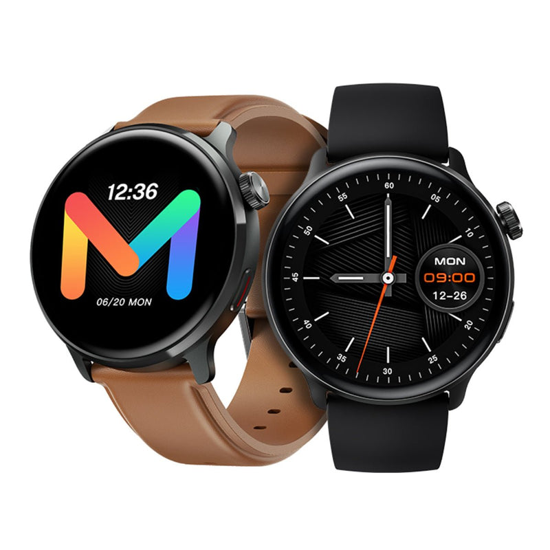 Mibro Watch Lite2, Amoled 1.3 inch, Bluetooth Calling, 60 modes - Double Strap Black & Braun - MoreShopping - Smart Watches - Mibro