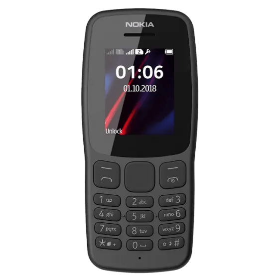 Nokia 106 Dual SIM, 15.7hrs/21.9 Battery life, LED Torch, FM Radio - Dark Gray - MoreShopping - Feature Phone Nokia - Nokia